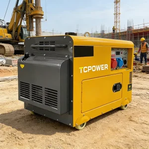 Portable Silent Diesel Generator 6.5KW 6.8KW 230V 3 Phase Air Cooled with ATS
