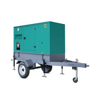 Portable Silent Diesel Power Station 30kva 50kva 60kva 80kva Trailer Type Open Frame Remote Start 3 Phase Diesel Generator Set