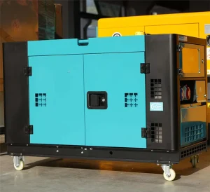 Portable Small Silent Diesel Generator 2 Cylinder 15kva 12kw Super Silent Canopy ATS 12V DC Electric Start Commercial Use