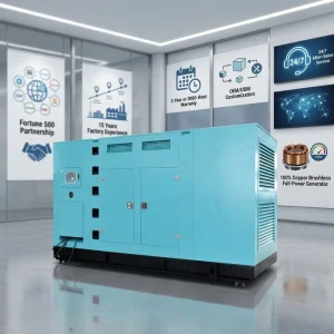 Powered 200kVA 250kVA Silent Diesel Generator Soundproof Standby Type 300kVA with ATS for Industrial Use