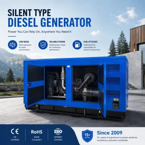 Powered 300kW Silent Diesel Generator Set Water Cooled Heavy Duty Engine Soundproof Canopy Reliable ATS Three-phase
