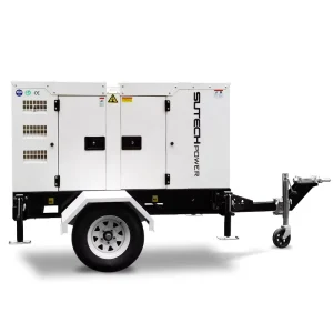 Price And Reliable Silent Diesel Generator 20 Kw With Electro Galvanised Enclosure And Mobile Trailer