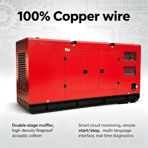 Prime Power 100kW/125kVA Silent Diesel Generator 100% Copper Wire Alternator Real Load Tested Auto Start ATS 200A