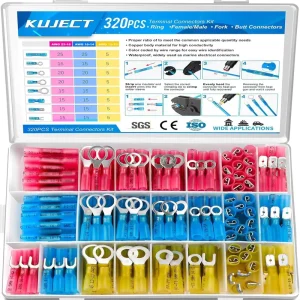 Quick Disconnect Automotive Crimp Connectors Heat Shrink Spade Terminals 4P Copper Contact Material IP67 Rated 220A