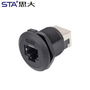 RJ45 Waterproof Connector Ethernet CAT6 Double Female Front Panel Installation Network Cable Gigabit Aviation Plug Socket