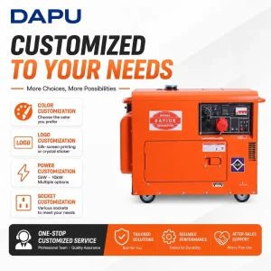Ready To Ship 60 70dB Low Noise 5kW Rated 5.5kW Peak 15L Tank 220V 380V Electric Start Silent Diesel Generator for Home Backup