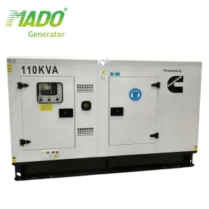 Reliable Backup 110KVA 88KW for 4BTA3.9 G13 Diesel Engine Standby Generator ATS 50Hz Silent Canopy Global Warranty