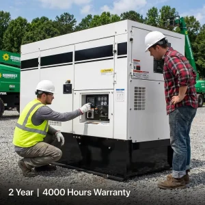 Rental Diesel Generator 22 KVA Auto Start Silent Type Skid Mounted Water Cooled Telecom Rated Industrial Use