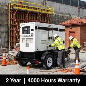 Rental Diesel Generator 325 KVA Auto Start 600V Soundproof Enclosure Mobile Trailer Reliable Operation Continuous Duty ISO9001