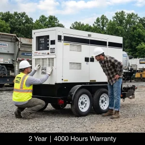 Rental Silent Diesel Generator Auto Start Trailer Mounted Low Emission Smart Control Industrial Use 600V 50/60Hz