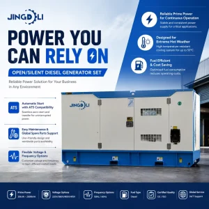Rugged Three Phase Silent Diesel Generator 100kVA 150kVA 200kVA 50Hz 480V Water Cooled Container Type ATS Remote CE ISO