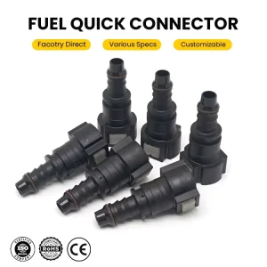 SAE J2044 3/8 9.49 ID8 Fuel Quick Connector PA12 Nylon Rubber Hose Quick Release Disconnect Coupler Auto EFI Fuel System CE