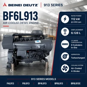 SCDC 913 Series BF6L913 Turbocharged Air Cooled Diesel Engine 112kW 6 Cylinder Industrial Power Unit for Generator Set