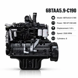 SCDC CUM 190hp Inboard Motor 6BTAA5.9 C190 Diesel Engine for Water Pump and construction machinery