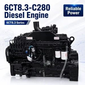6CTA8.3-C280 4 Stroke 6 Cylinder Inline 280HP Water Cooled Diesel Engine Assy for Heavy Construction Machinery