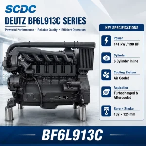 SCDC Deutz BF6L913C Diesel Engine 6 Cylinder High Power Air Cooled Engine for Generator Set Prime Power Industrial Application