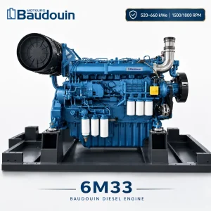SCDC Weichai Baudouin 6M33 520-660kWe 650-825kVA 1500/1800RPM Diesel Engine for Generator Set ESP PRP DCP COP Manufacturer