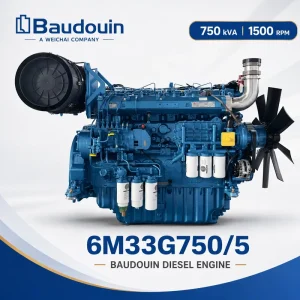 SCDC Weichai Baudouin 6M33G750 5 750kVA 1500RPM Water Cooled Diesel Engine Motor for Generator Set ESP PRP DCP COP