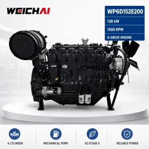 SCDC Weichai WP6D152E200 G Drive Machinery Diesel Engine 138KW 1500RPM for 50hz 120kW 150kVA Water Cooled Generator Set