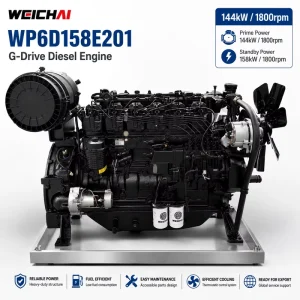SCDC Weichai WP6D158E201 G Drive Machinery Diesel Engine 144KW 1800RPM for 60hz 120kW 150kVA Water Cooled Generator Set