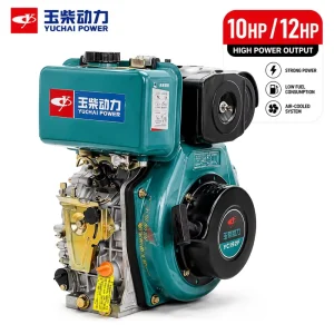 SCDC Yuchai YC192F Diesel Engine 10HP 12HP Single Cylinder Air Cooled 4 Stroke Direct Injectiol Machinery Engine Factory Supply