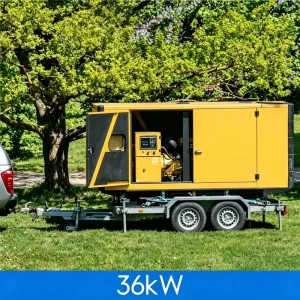 SDEC Series 36kW 45kVA Brushless Alternator AVR Auto Open Frame Low Noise ATS School Backup Mobile Trailer Mounted Diesel