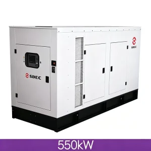 SDEC Series 550kW 687.5kVA Auto 1800 RPM Deep Sea Controller ATS Office Building Backup Soundproof Silent Type Diesel Generator