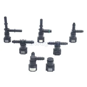 Sae 1 4 Nylon Fuel Connector Quick Auto Parts Fuel Hose Pipe with Valve Easy Connection Quick Connector