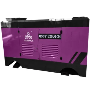 Screw Air Compressor Heavy Duty Cooling System and Automatic Prelube Circuit Diesel Powered Air Compressor Machine