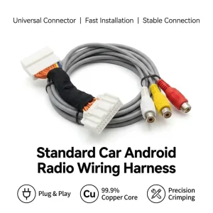 Shan Wei Bestseller Custom 28 Pin AV Video Cable Assembly for Lexus Copper Core PVC Shielded Auto Wire Harness 22cm OEM Factory