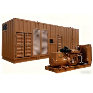 Silent Containerized Diesel Generator Set 1500 KW 1875 KVA 50/60 Hz 1500/1800 RPM ATS 100% Copper Alternator for Large Power