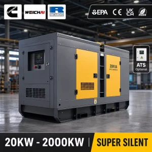 Silent Diesel Generator 20kva 25kva 30kva 50/60Hz Auto Start ATS for Commercial & Industrial Use Electric Generator