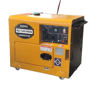Silent Diesel Generator 6.5kVA Air Cooled Portable Power Station Open Frame Electric Start Remote Control 50/60Hz Backup Energy