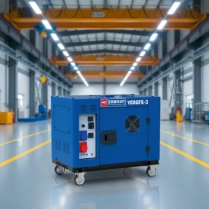 Silent Diesel Generator Auto Remote Start AC Single Phase Output Open Frame 8KW 1800 RPM 50/60Hz ATS
