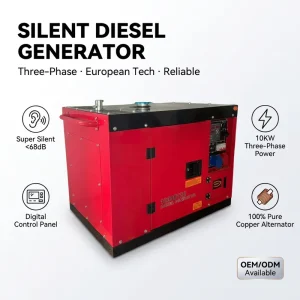 Silent Diesel Generator Low Noise 50 60Hz Water Air Cooled Portable Electric Power Silent