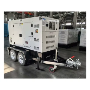 Silent Diesel Generator Mobile Trailer 40KW 50KVA 50hz 400v Rated Voltage Cummins Diesel Generator