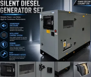 Silent Diesel Generator Set 20kva 30kva 50kva 60kw 80kw 100kva 200kw 400kw With ATS 220V 380V 400V