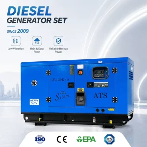 Silent Diesel Generator Set 24kW 30kVA Ricardo Engine Weatherproof Canopy Suitable for Outdoor Camping Base Power Demand