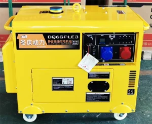 Silent Home Use 5KW Diesel Portable Generator 50 60Hz AC Single Phase 24V DC Electric Start 80% Efficiency