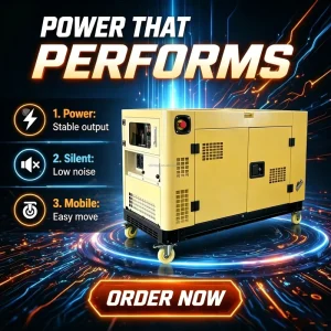 Silent Mobile Diesel Generators Backup Power