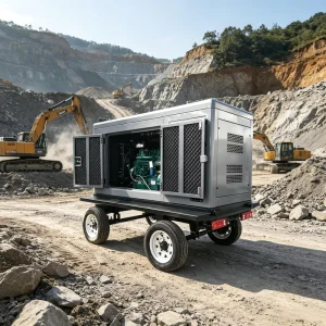 Silent Trailer Mobile Home Use Water Cooled 12kw 15kw 20kw 25kw 80kw 100kw 440V 12V 24V DC Start Diesel Generator Set