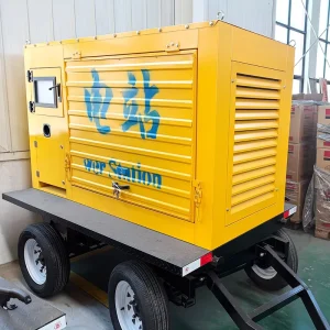 Silent Type Mobile Diesel Generator Set Movable 4-cylinder Diesel Engine with ATS Automatic Control 3 Phase