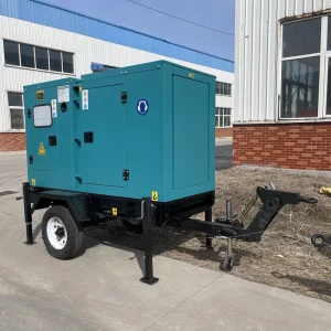 Silent Type Mobile Power Station 15KW 20KW 24KW 30KW 40KW 50KW Diesel Generator Set with High Speed Trailer