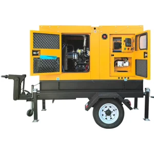 Silent Type Trailer Diesel Generator Set for Cummins Engine 50 Kva 100KVA 200KVA AC Single Phase Auto Start 50/60hz Frequency