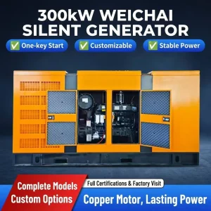 Silent Weichai Generator 300kw 400kw Weichai Generator Set Diesel Generator With ATS Open Frame