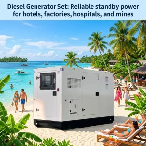 Silent diesel Generator 30KVA 50KVA 88KW Three phase 50Hz For Power Supply To Hotels Factories And Islands