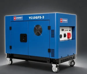 Single 10kW Silent Diesel Generator 11kW Max Electric Start V Twin Dual Cylinder 25L Fuel Tank 230V 400V AVR
