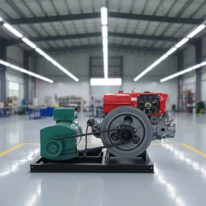Single Cylinder Diesel Generator Set 10kW 30kW Belt Drive Portable Diesel Generator for Farm & Construction