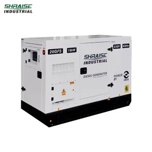 Single-Phase 220V 16KW Silent Water-Cooled Diesel Generator 50 60Hz Frequency 1500RPM Speed 20GFS Raise for Commercial Use