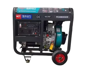 Single Phase 7.5kW Auto Start Silent Type Diesel Generator with Mobile Trailer Portable Outdoor Open Design